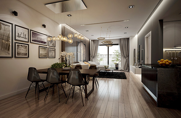 Bán căn hộ 3 phòng ngủ Maison Priveé Ciputra - CapitaLand ban công hướng Bắc nội thất cơ bản CĐT
